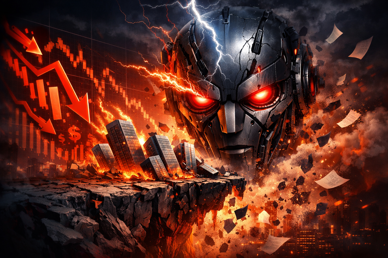 Pânico da IA: medo do impacto faz ações das gigantes de software despencarem