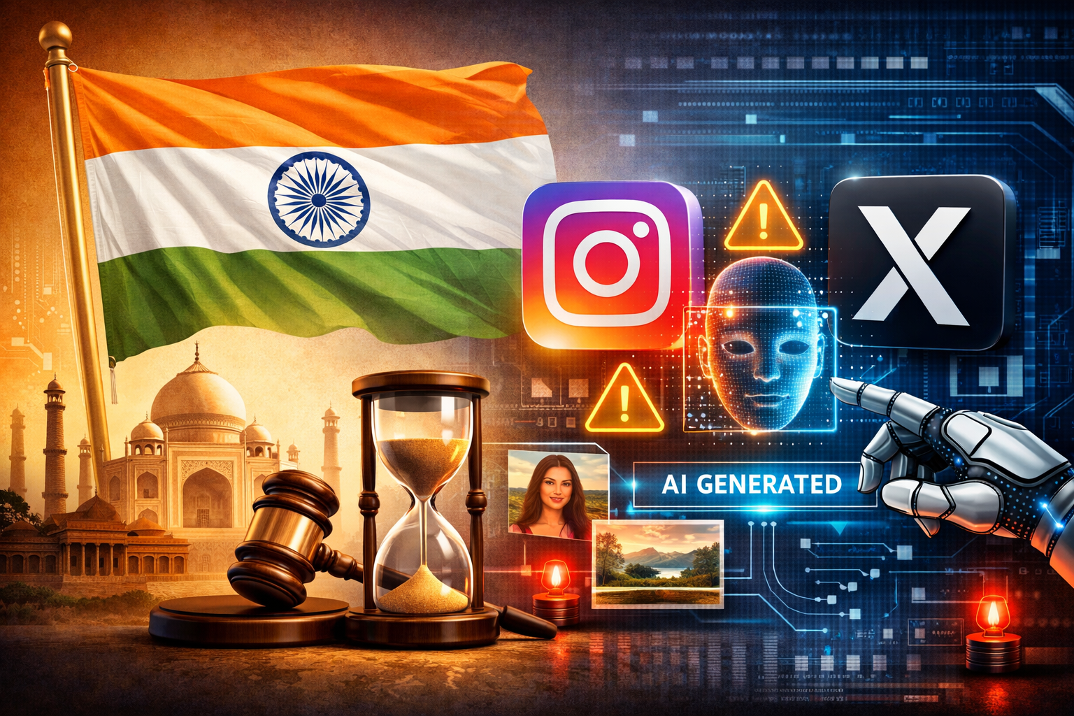 Índia dá ultimato a Instagram e X: exigida detecção obrigatória de conteúdos gerados por IA até prazo final