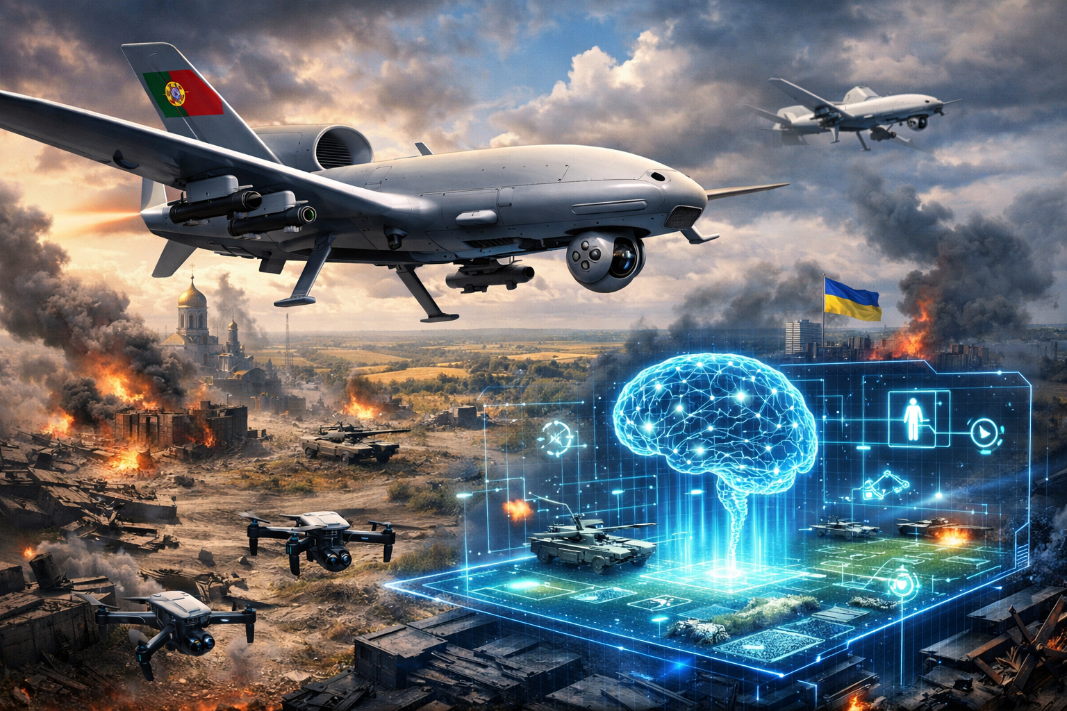 Drones Portugueses na Ucrânia: a IA que Redefine o Campo de Batalha